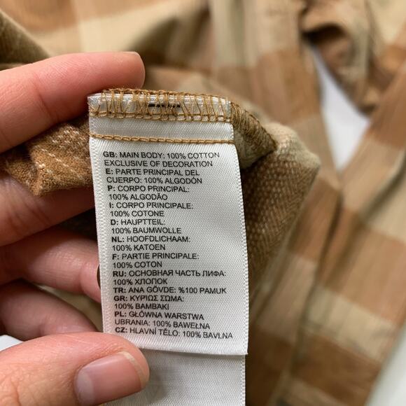 The North Face Shirt Mens M Medium Brown Stone Stayside Flannel Button Up Pocket - Picture 10 of 14